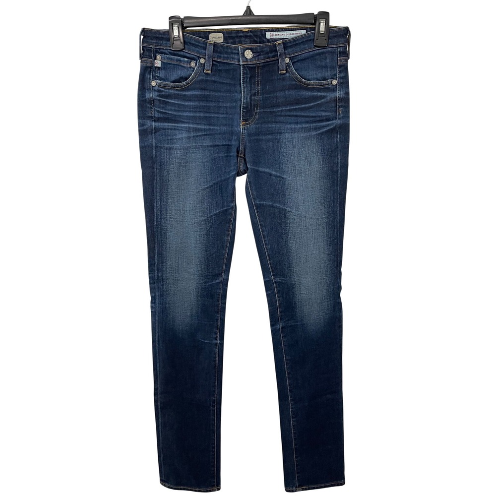 AG Adriano Goldschmied Premiere The Skinny Jeans‎ Dark Wash Stretch Womens 28 - Picture 2 of 8